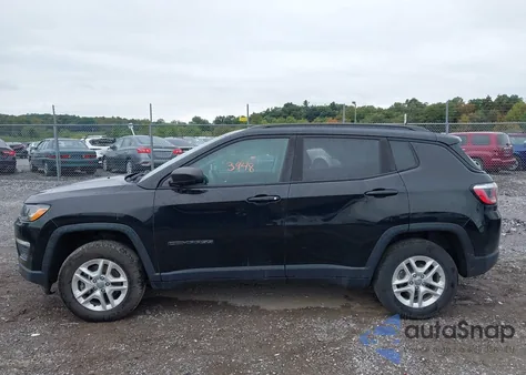 2018 Jeep Compass Sport 4X4 z USA, uszkodzony, nr VIN 3C4NJDAB5JT256830